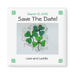 Shamrocks Save The Date! March 17, 2010 magnets