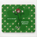 Shamrocks Shannon Irish Elf Mousepad