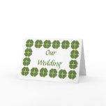 Shamrocks Wedding Invitations, customise cards