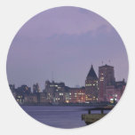 Shanghai Harbour, China Round Sticker