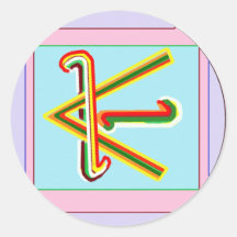 Shanti i.e. Peace: Karuna Reiki Healing Symbol Round Stickers
