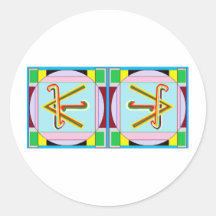 SHANTI = Peace: Karuna Reiki Round Sticker