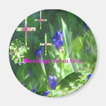 Shapes of Peace in Mamaw's Garden by JudyMarisa... Fridge Magnet