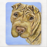 Shar Pei Dog Art - Aspen mousepads