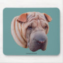 Shar Pei Face Animal Dog Photo Mousepad