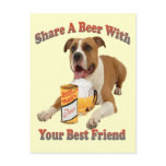 Share a Beer With Boxer postcards