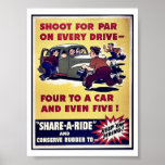 Share A Ride And Conserve Rubber To Print