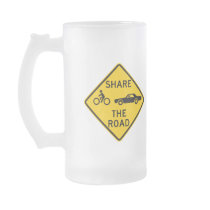 Share the Road Highway Sign Mugs