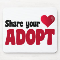 Share Your Heart Adopt Mouse Pads