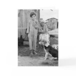 Sharecropper Family with Hound Dog, 1935 Card