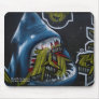 Shark attack graffiti mouse pad