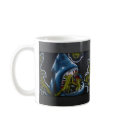 Shark attack graffiti mugs