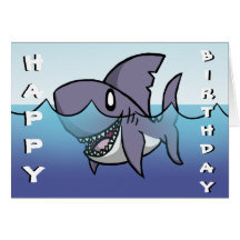 Shark Birthday Card