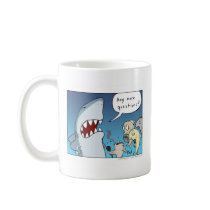 Shark cartoon coffee mug