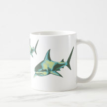 shark fish, wild animals coffee mug