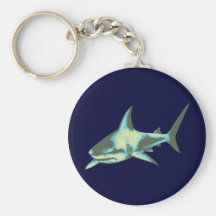 shark fish, wild animals keychain