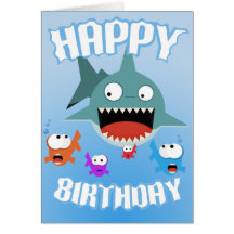 Shark Fun Birthday Card