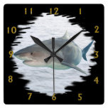 Shark in water wallclock