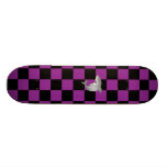 Shark purple checkers custom skate board