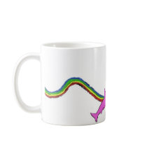 Shark RAinbow Throw-up Coffee Mugs