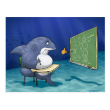 Shark School Postcard