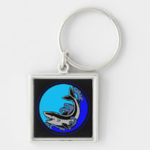 Shark Waves Key Chain