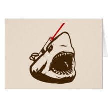Shark with a Frickin' Laser Beam Greeting Cards