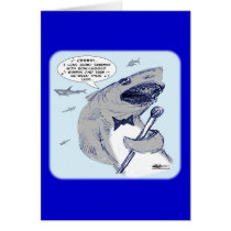 Sharkey Finatra Swimmin' Greeting Card