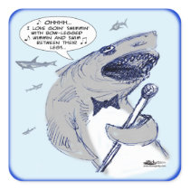 Sharkey Finatra Swimmin' Sticker