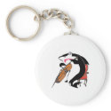 sharking playing cello keychains