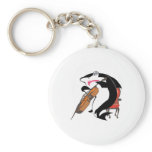 sharking playing cello keychains