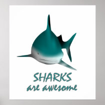 Sharks are Awesome Poster