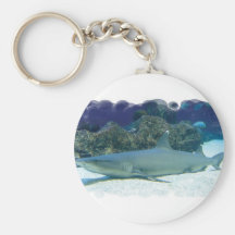 Sharks in Coral Reef Keychain