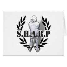 sharp skin standing greeting cards