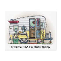 Shasta Camper Trailer RV Post Cards
