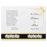 Shasta Daisy Floral Wedding Program flyers