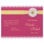 Shasta Daisy Polka Dot Wedding Program flyers