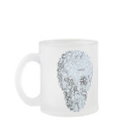 Shattered Blue Glass Skull mugs