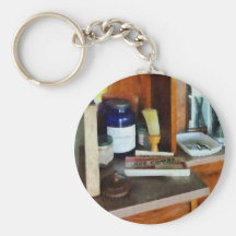 Shaving Brush and Box of Combs Keychains
