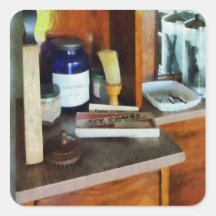 Shaving Brush and Box of Combs Sticker