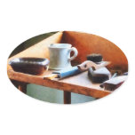 Shaving Mug, Razor and Brushes stickers