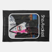'She Awakes!' Vampire American MoJo Kitchen Towel