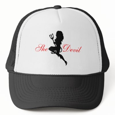 She Devil Silhouette Hats by JuJuGarden