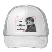 She is not retreating, she is reloading hat