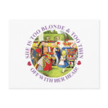 She is too blonde and too thin. Off with her head! postcards