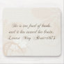 She is too fond of books...Quotation. Mouse Mats
