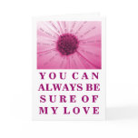 "She Loves Me" Pink Daisy Valentine's Day Card