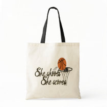 She Shoots...She Scores Canvas Bags