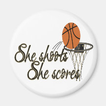 She Shoots...She Scores Fridge Magnet