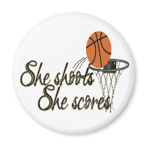 She Shoots...She Scores Fridge Magnet